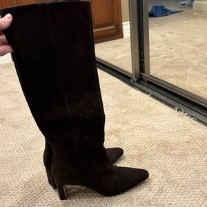 Sam Edelman Chocolate Brown Suede Heeled Boots